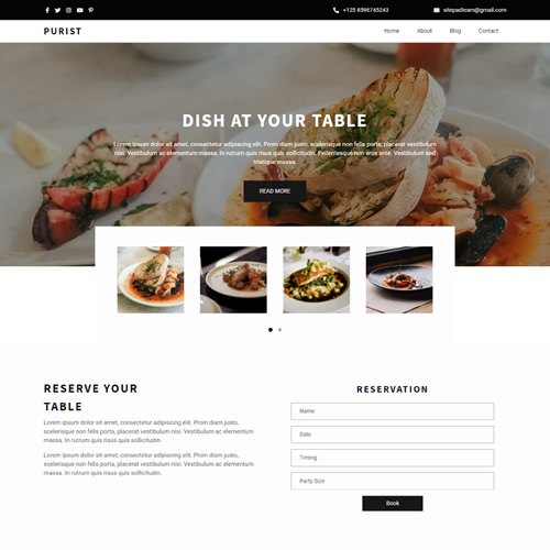 resturant website